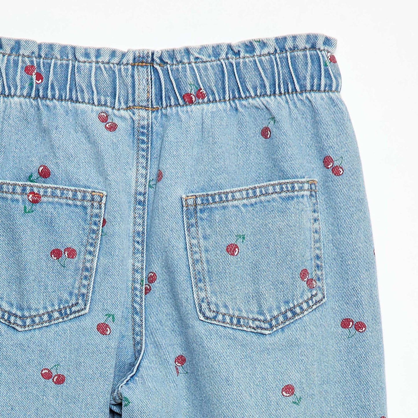 Jean wide leg imprimé fantaisie BLEU