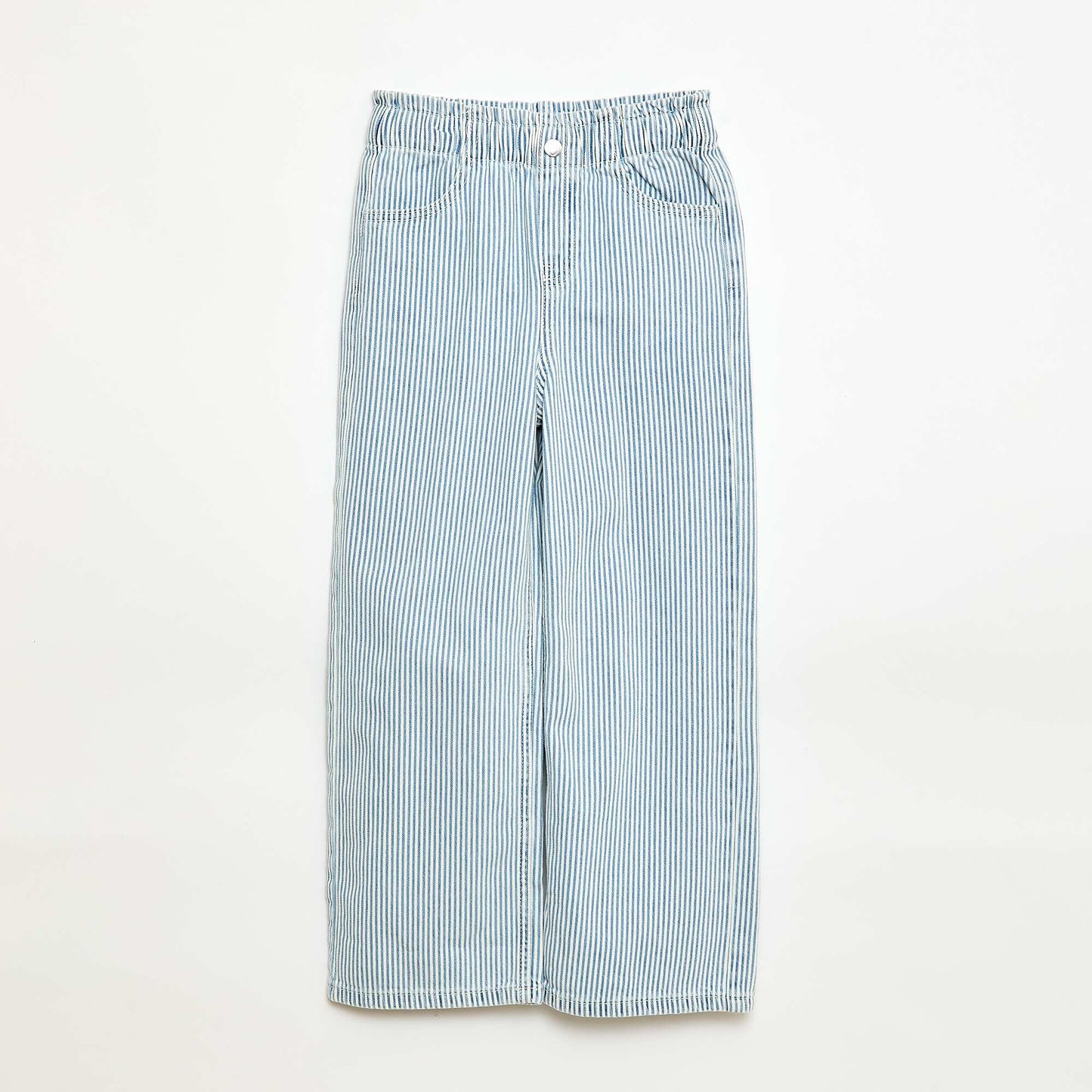 Jean wide leg imprimé fantaisie BLEU RAYé