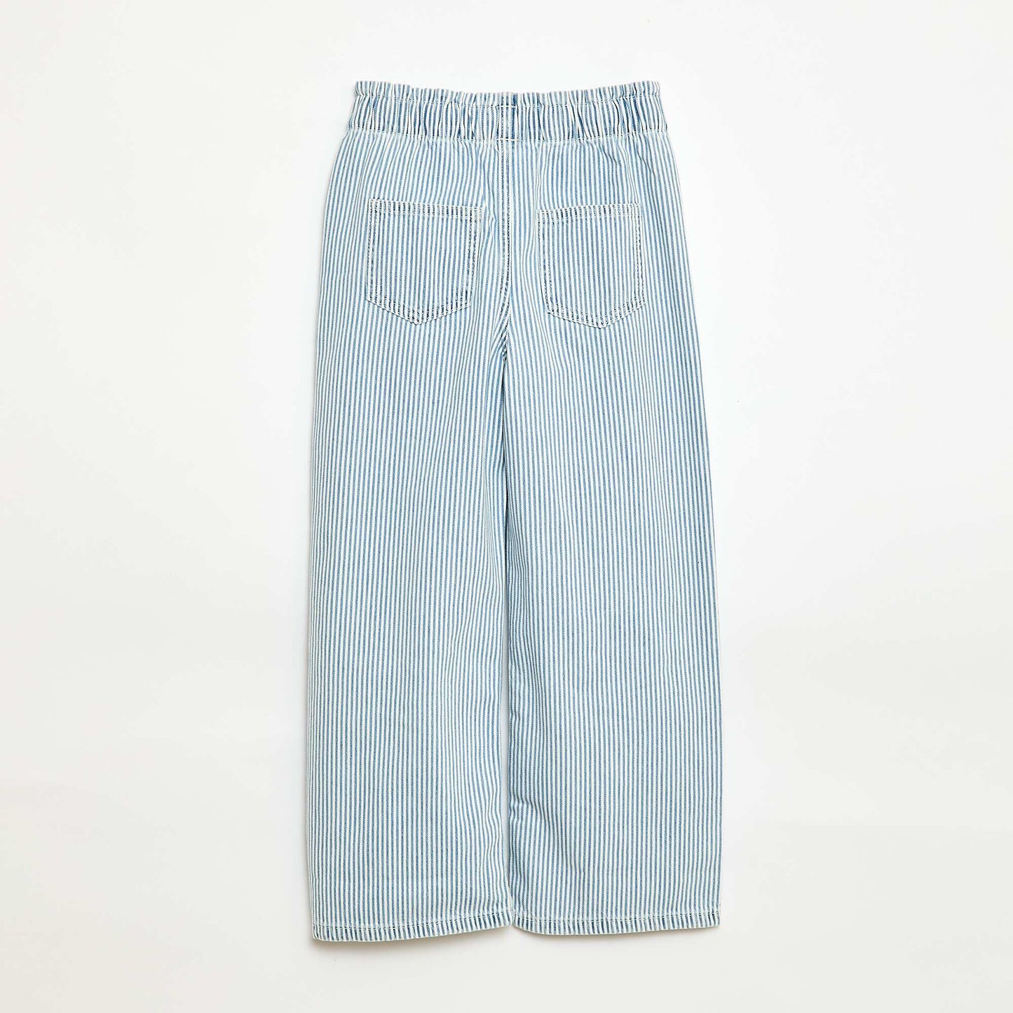 Jean wide leg imprimé fantaisie BLEU RAYé