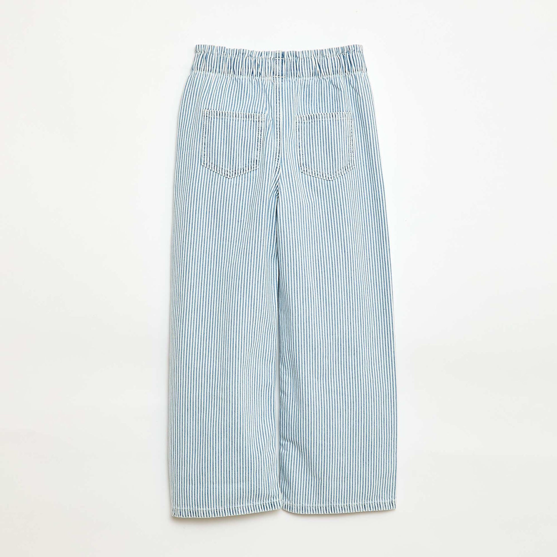 Jean wide leg imprimé fantaisie BLEU RAYé