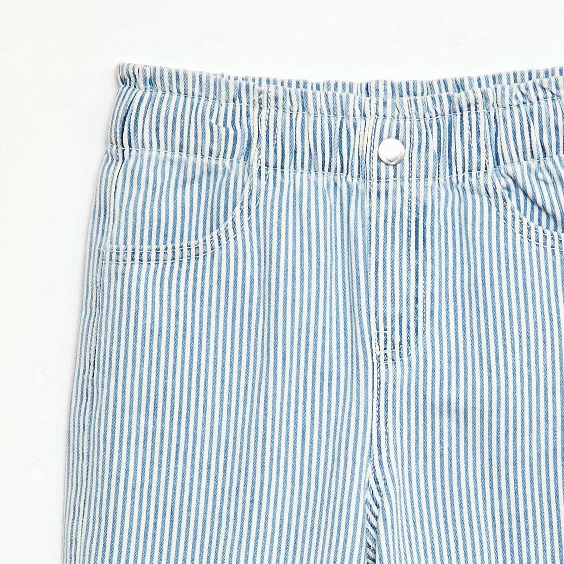 Jean wide leg imprimé fantaisie BLEU RAYé