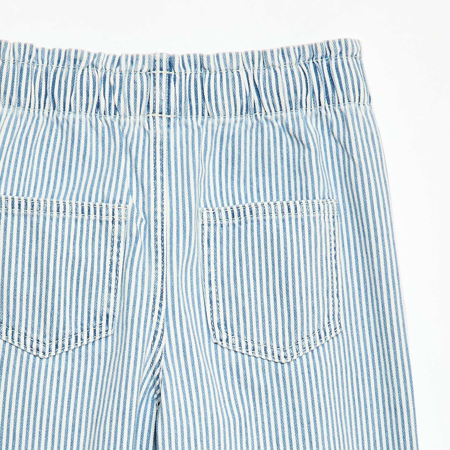 Jean wide leg imprimé fantaisie BLEU RAYé