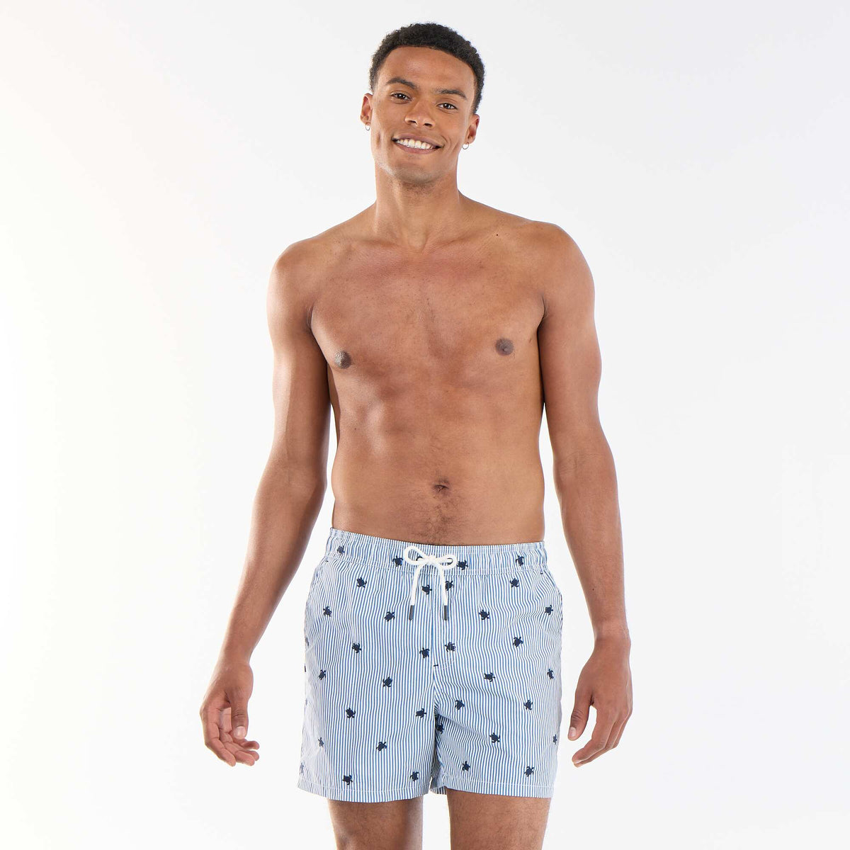 Bermuda de bain à motif BLEU