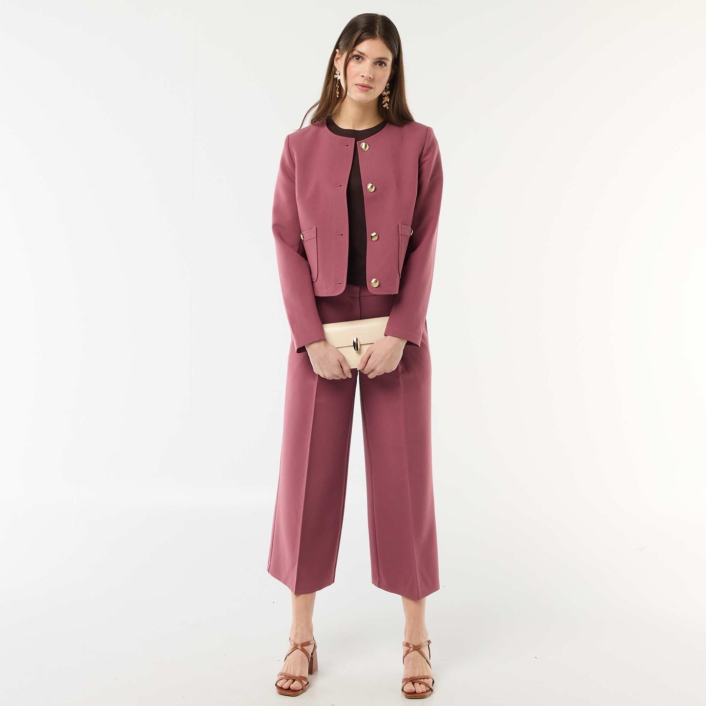 Veste courte de cérémonie unie ROUGE