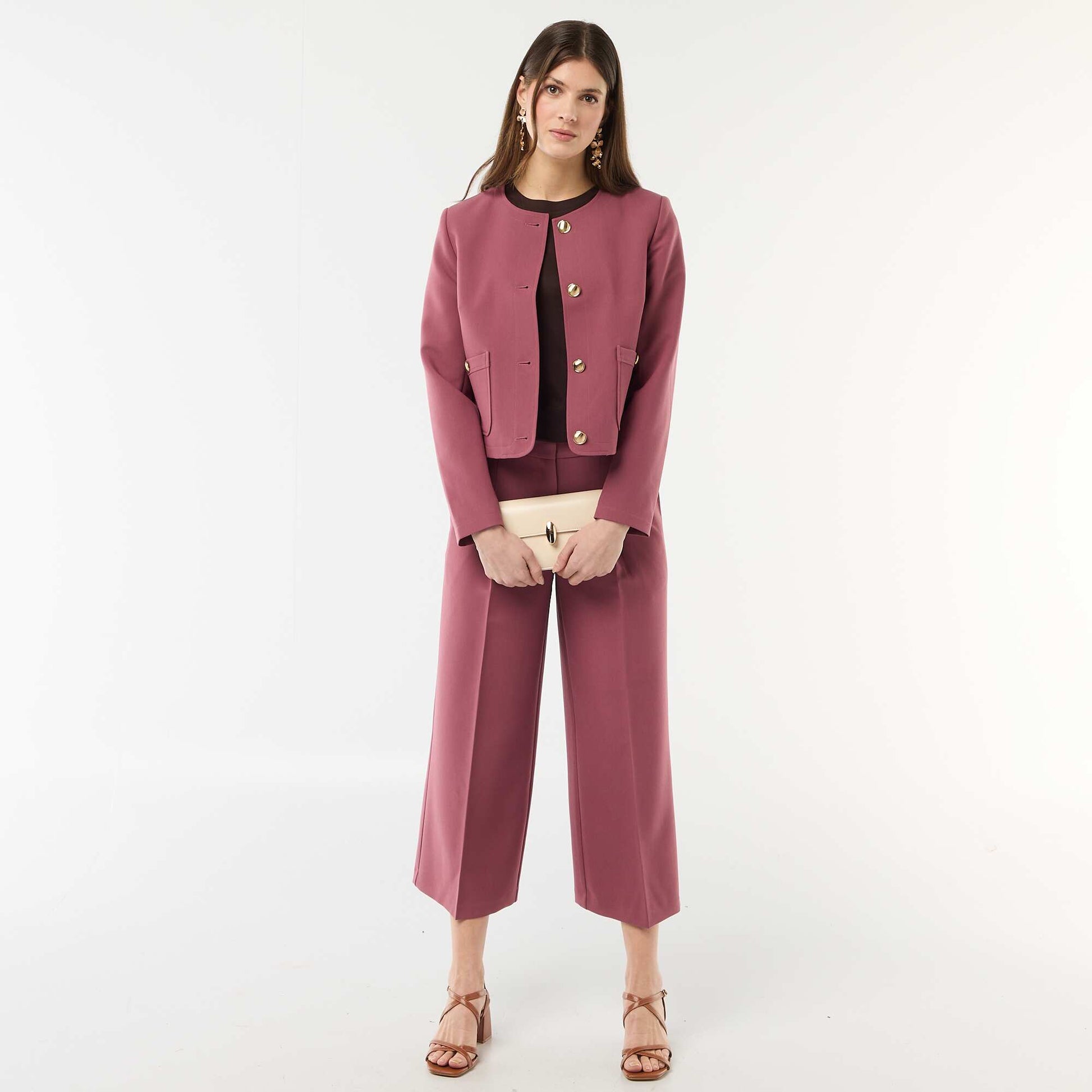 Veste courte de cérémonie unie ROUGE