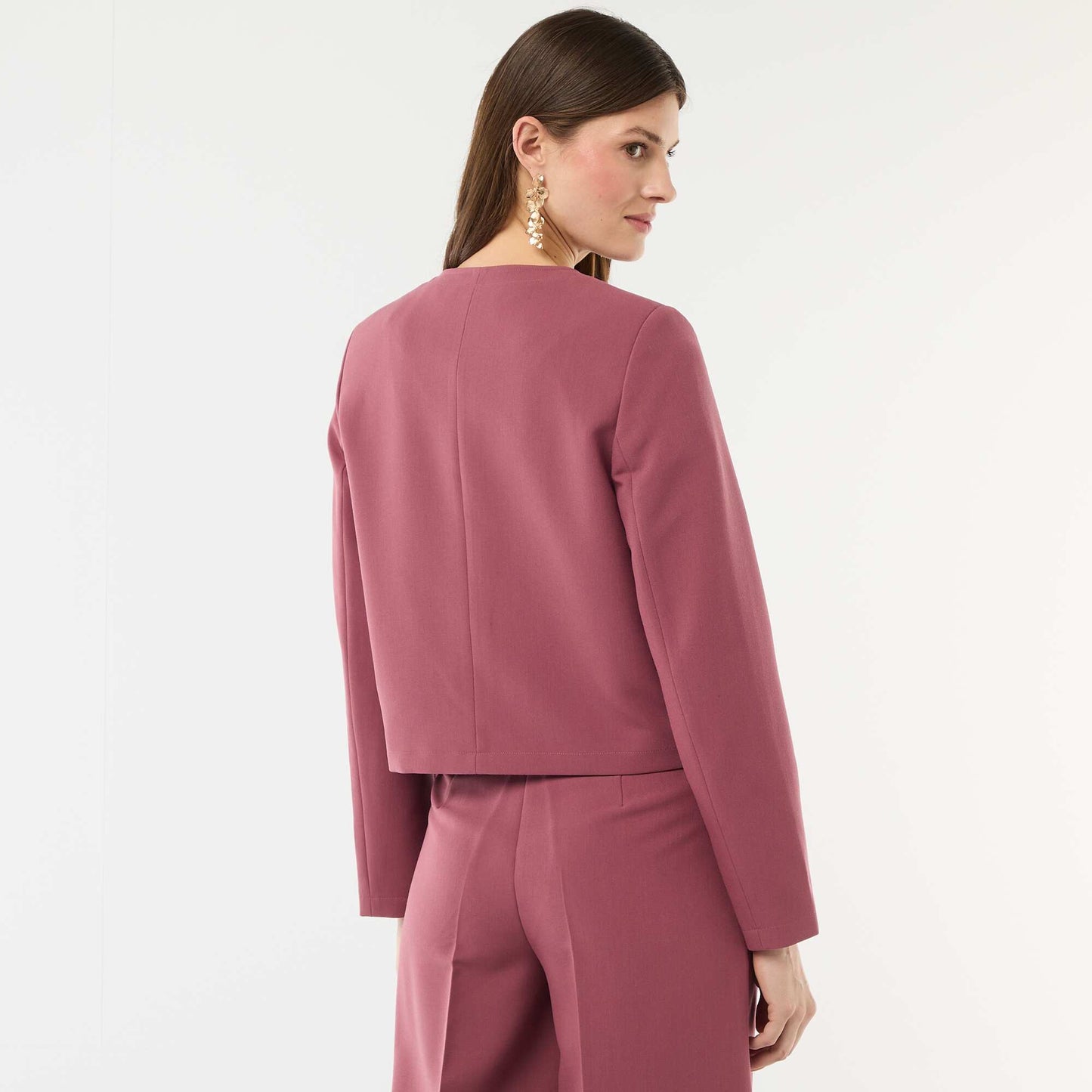 Veste courte de cérémonie unie ROUGE