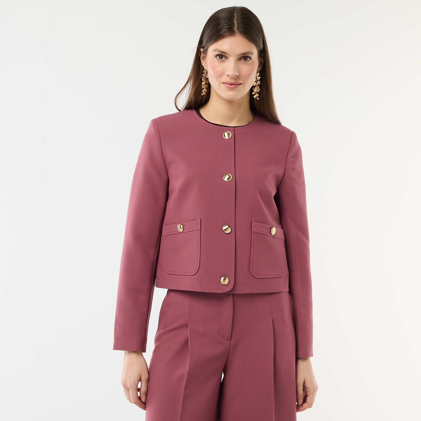 Veste courte de cérémonie unie ROUGE