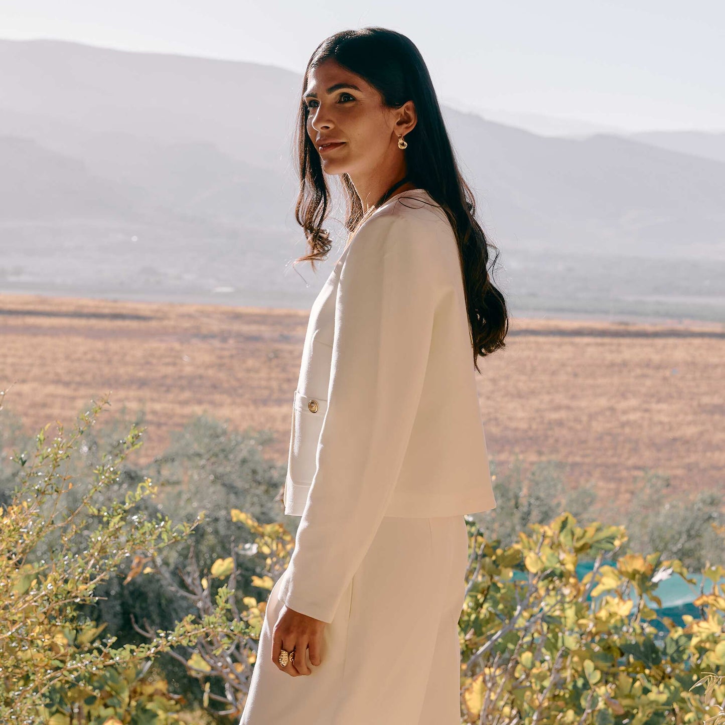 Veste courte de cérémonie unie BLANC