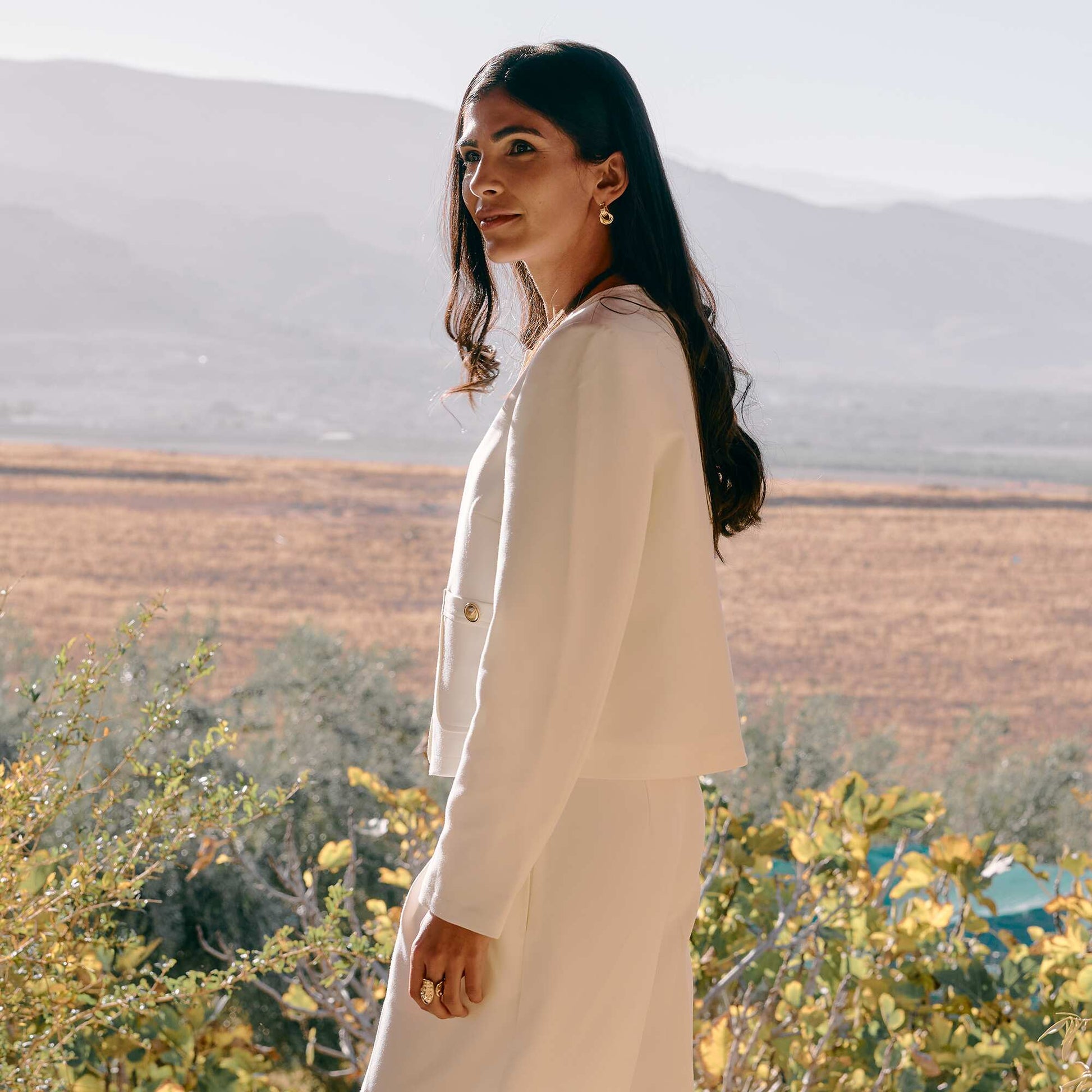 Veste courte de cérémonie unie BLANC