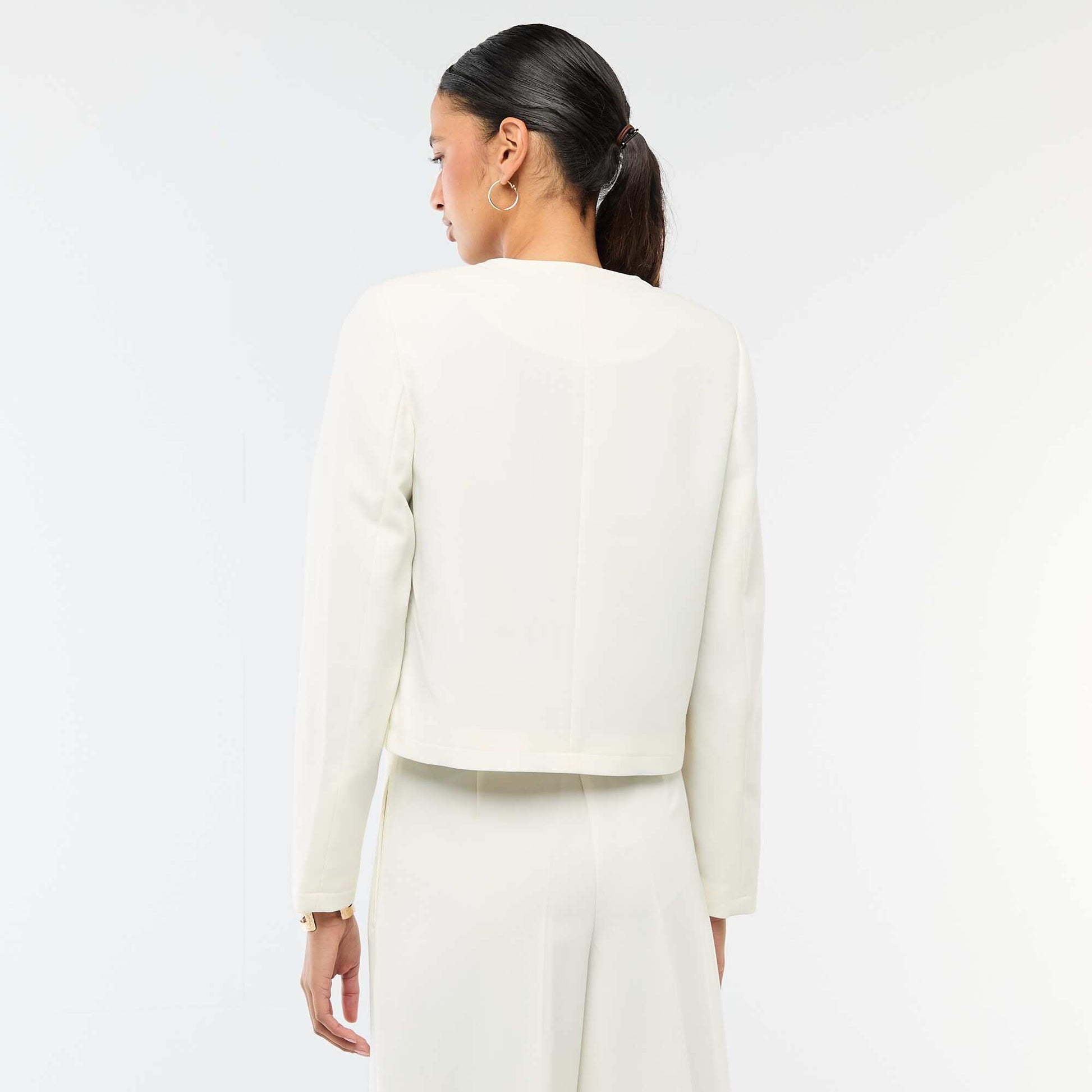 Veste courte de cérémonie unie BLANC