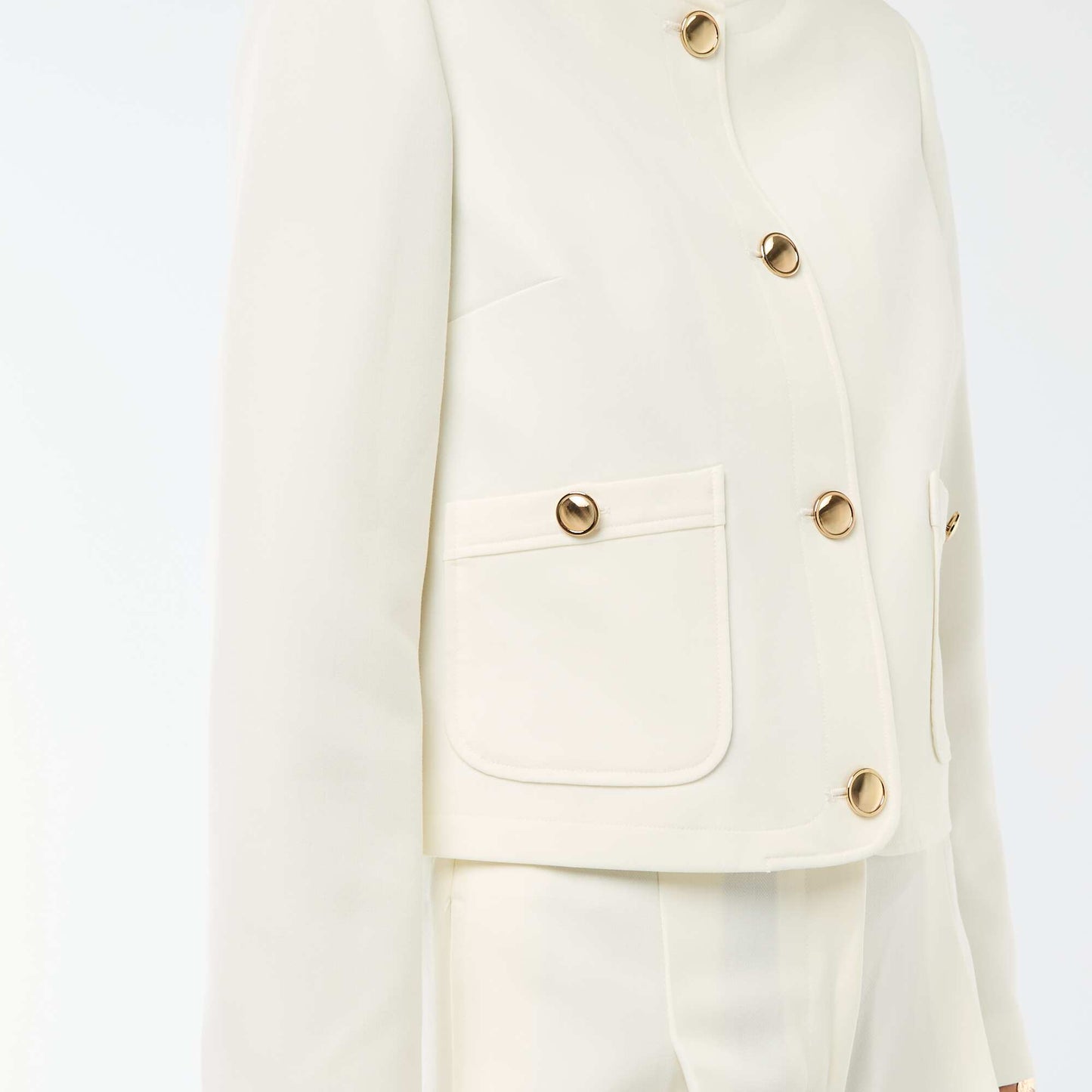 Veste courte de cérémonie unie BLANC