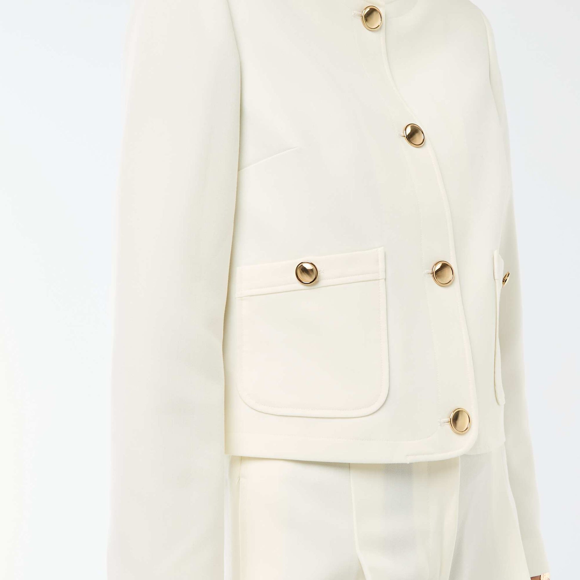 Veste courte de cérémonie unie BLANC