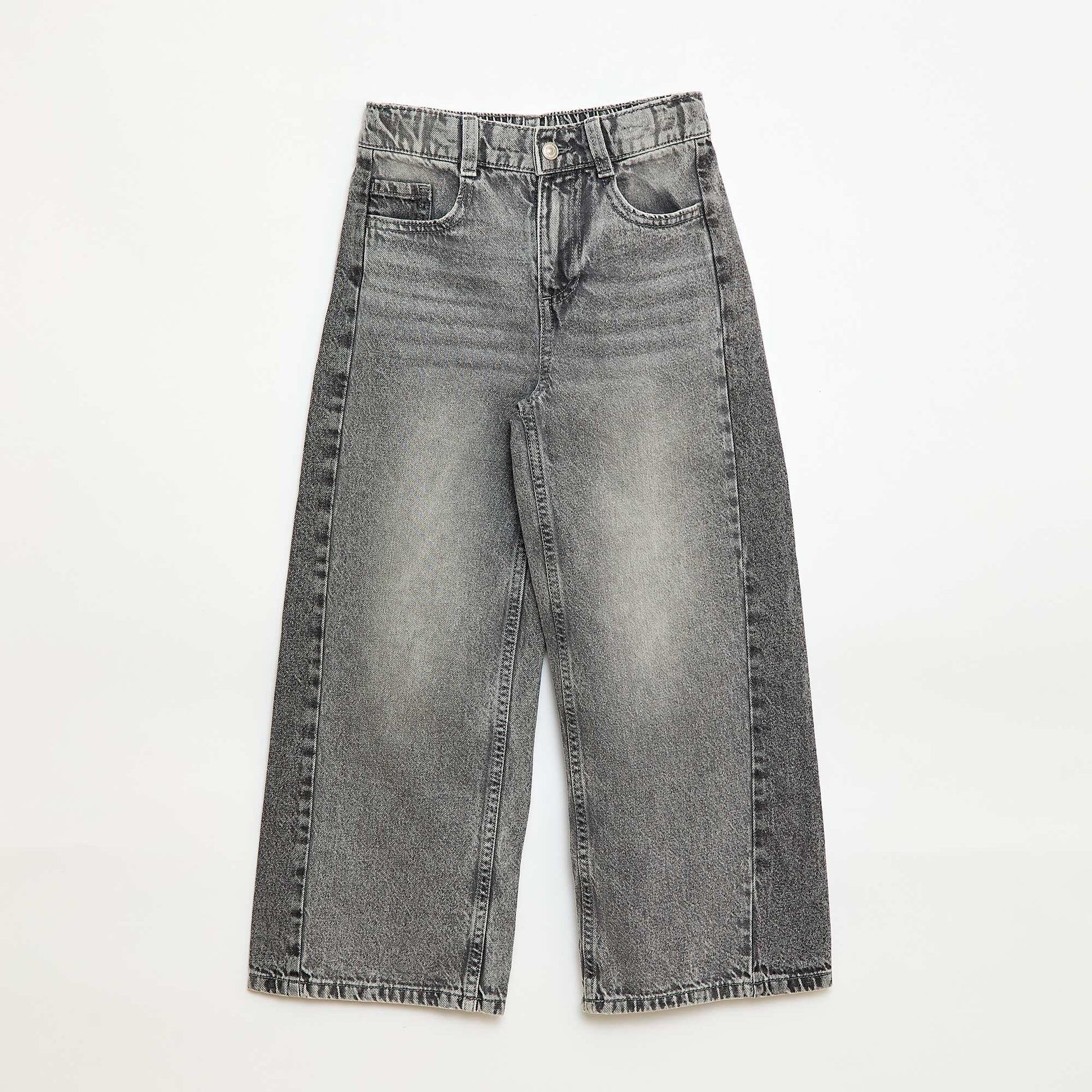 Pantalon wide leg fit / coupe large à 2 teintes GRIS