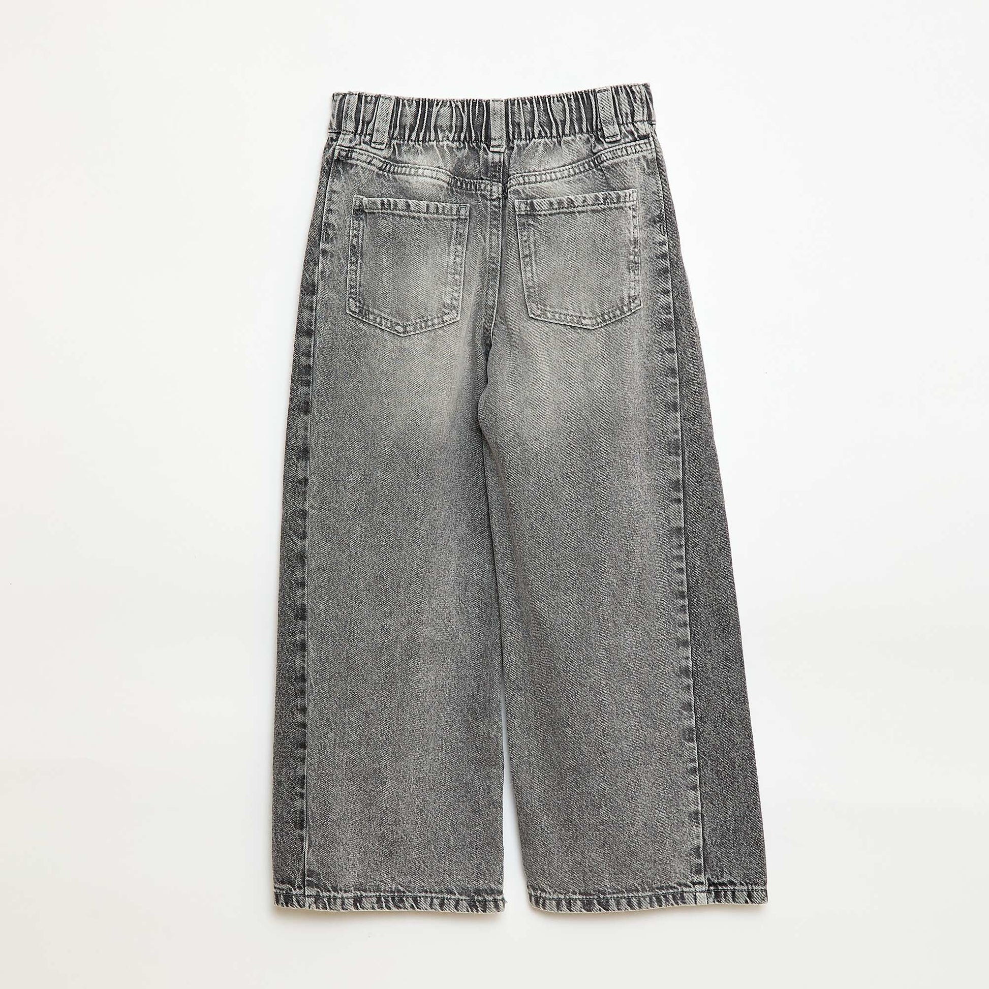Pantalon wide leg fit / coupe large à 2 teintes GRIS