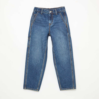 Jean loose à grandes poches BLEU
