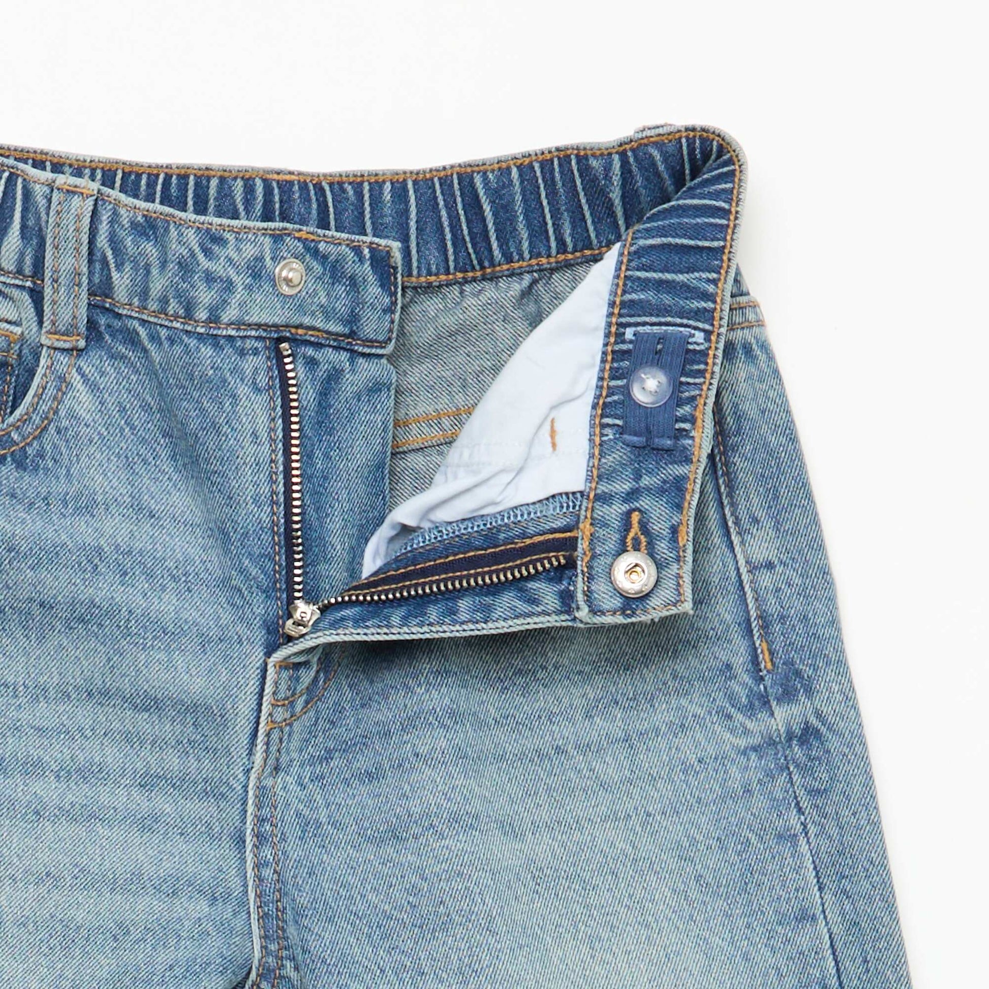 Pantalon en jean coupe confortable BLEU
