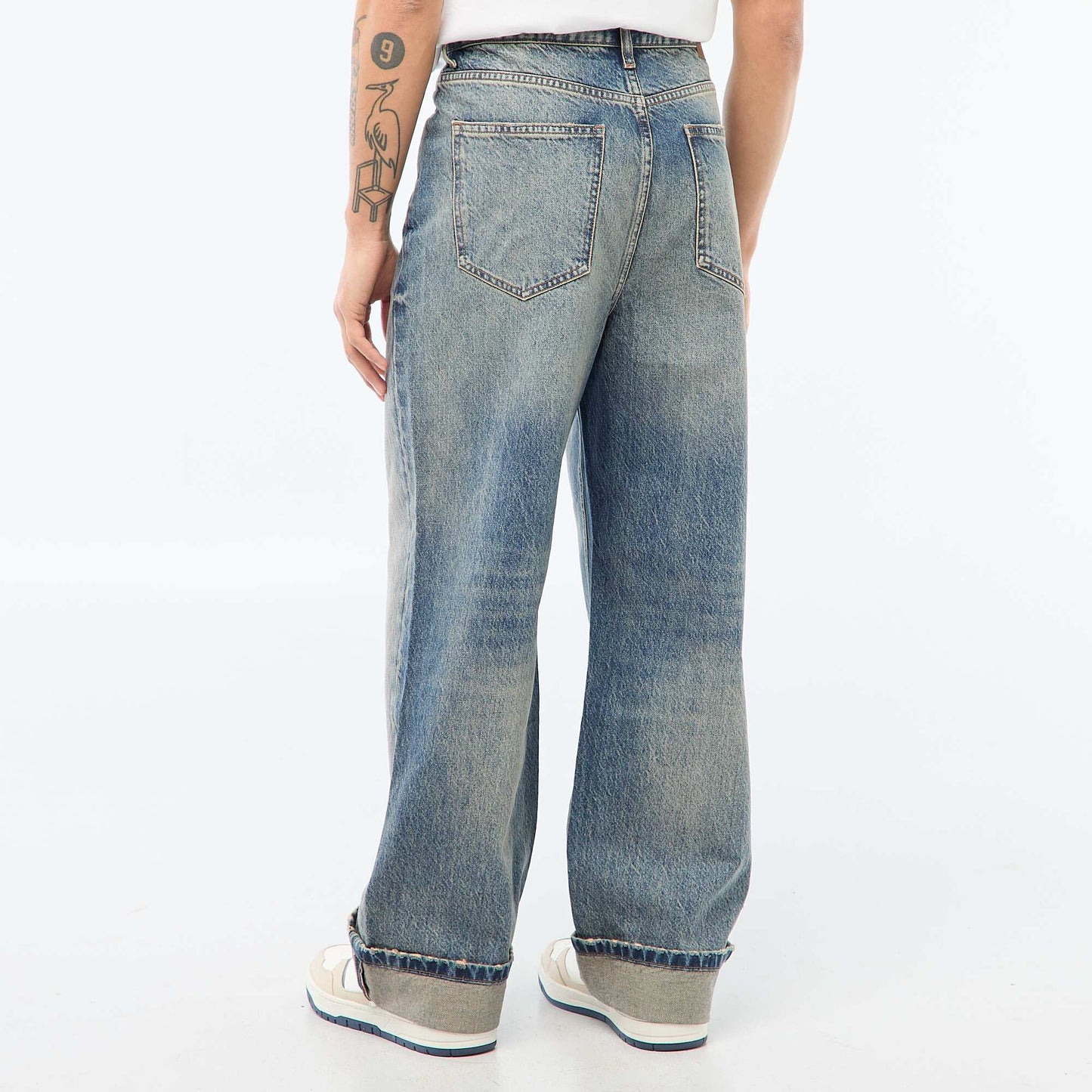 Jean regular base à revers - L32 DIRTY