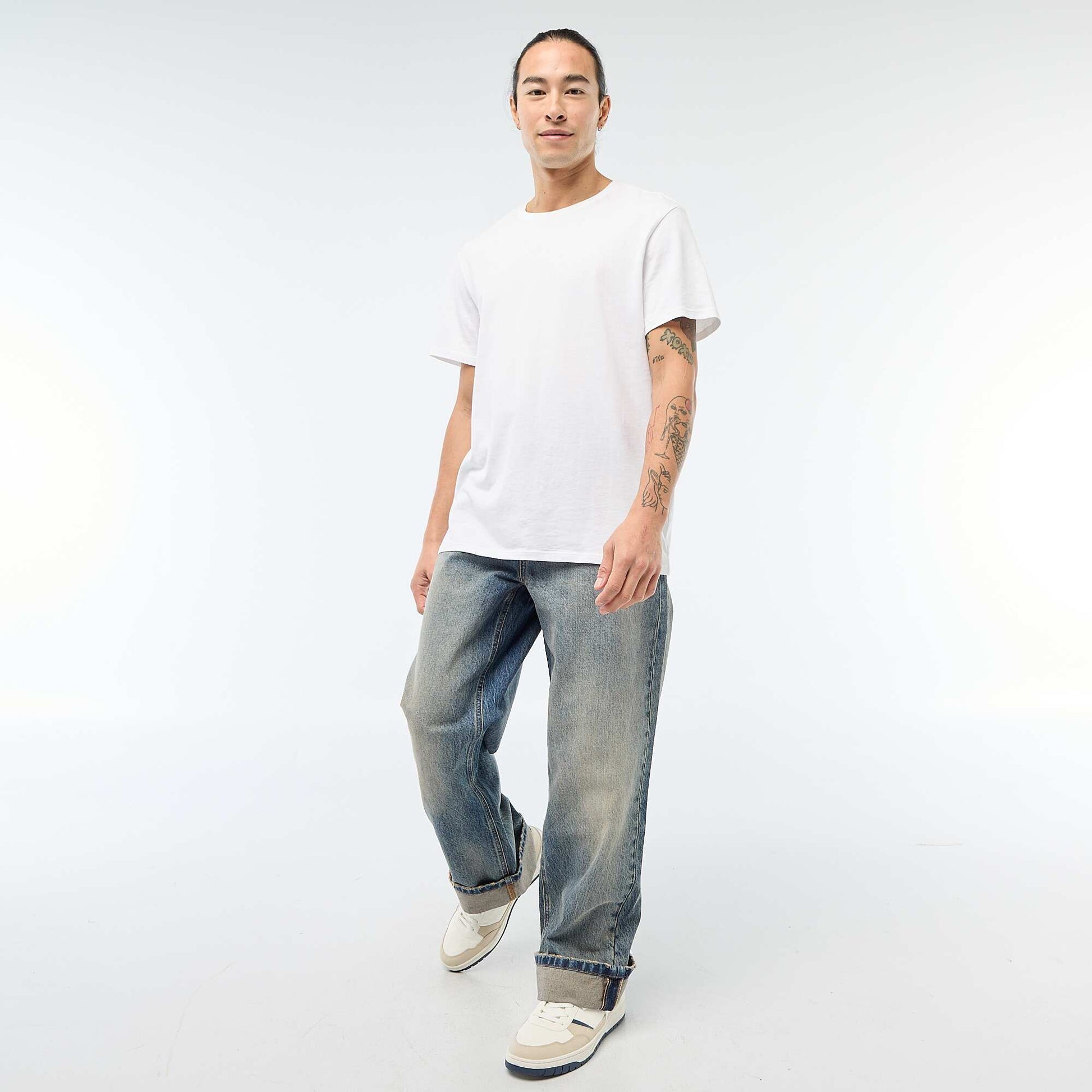 Jean regular base à revers - L32 DIRTY