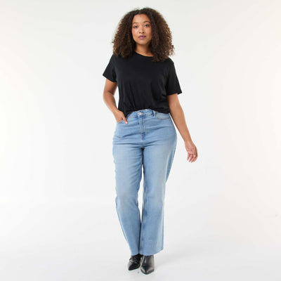 Jean bootcut avec bords à cru DOUBLE STONE