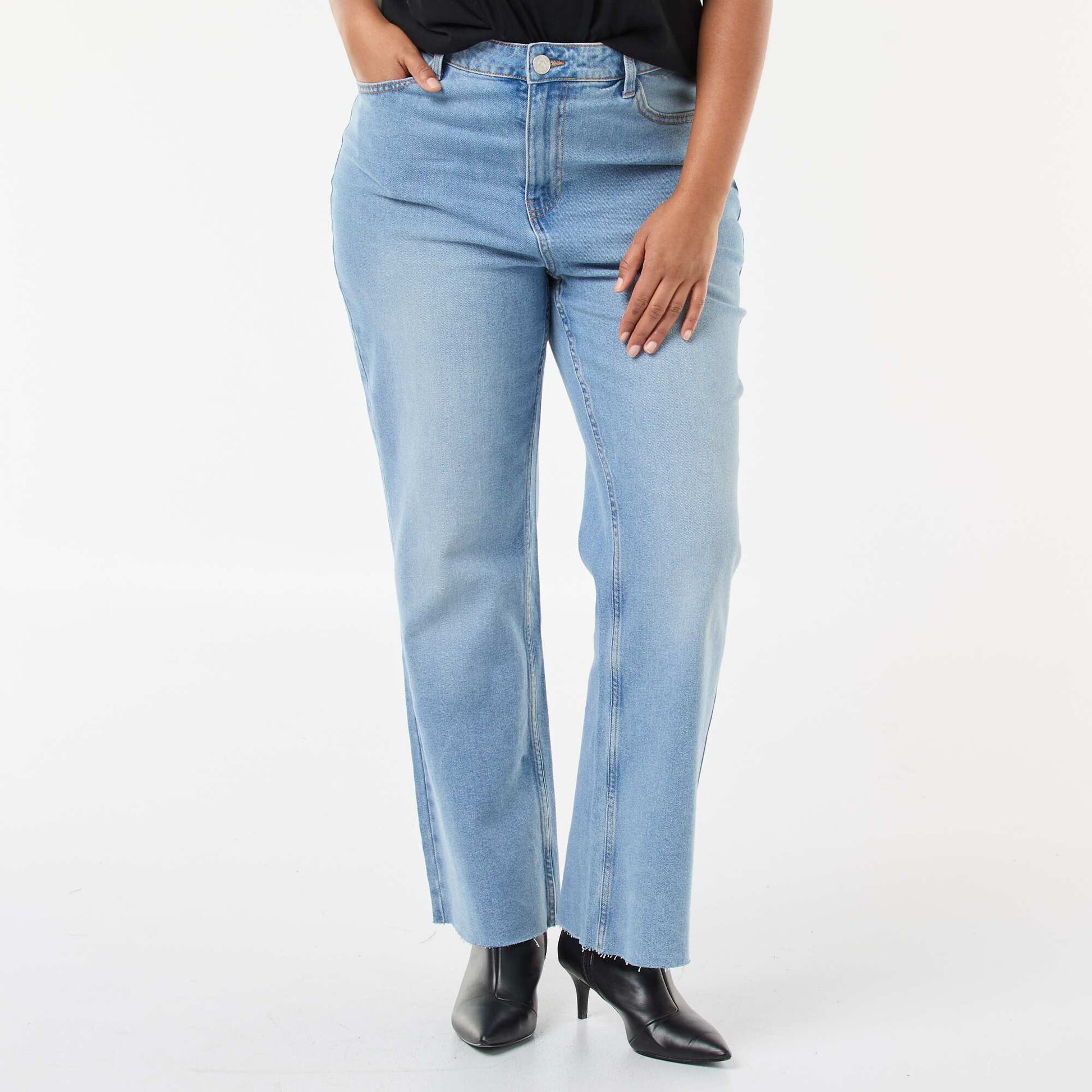 Jean bootcut avec bords à cru DOUBLE STONE
