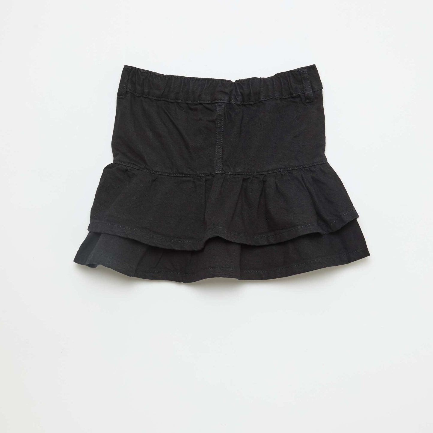 Jupe en denim avec volants NOIR