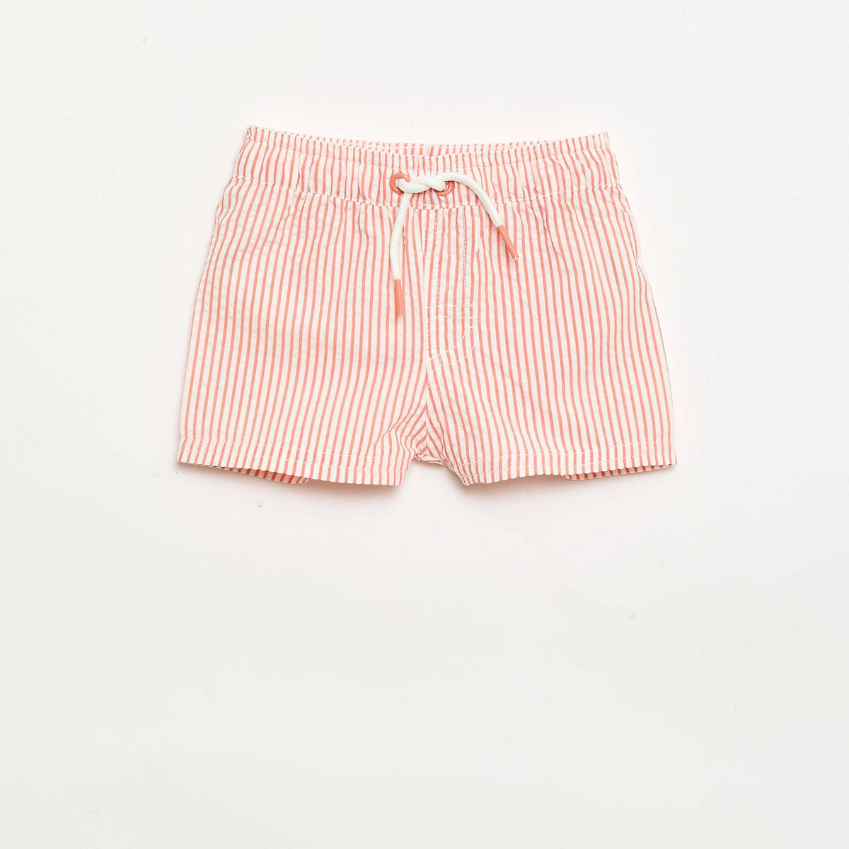 Short de bain à motif ROUGE