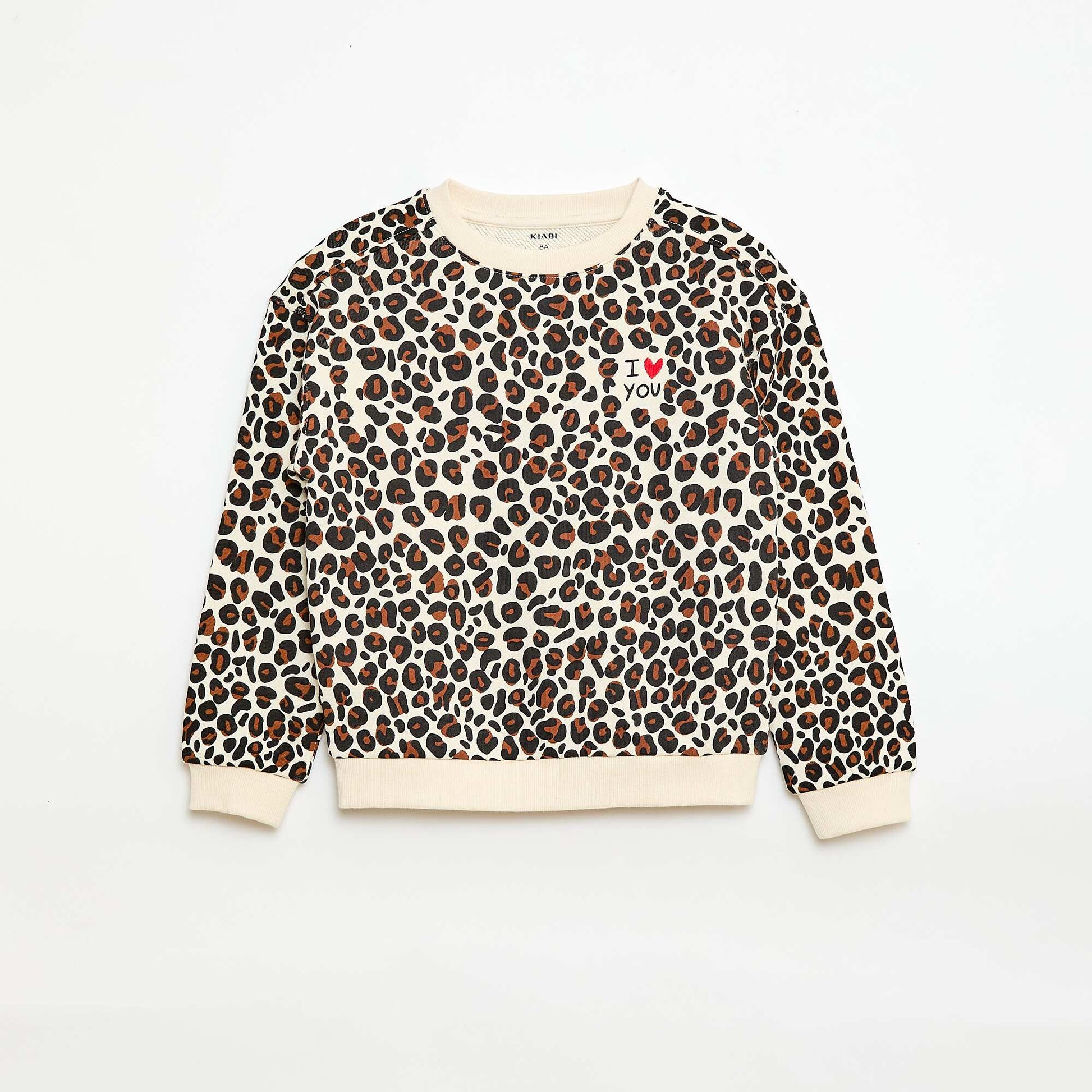 Sweat à col rond  'Agathe Sorlet x Kiabi' - Saint-Valentin LéOPARD