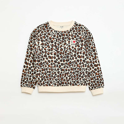 Sweat à col rond  'Agathe Sorlet x Kiabi' - Saint-Valentin LéOPARD