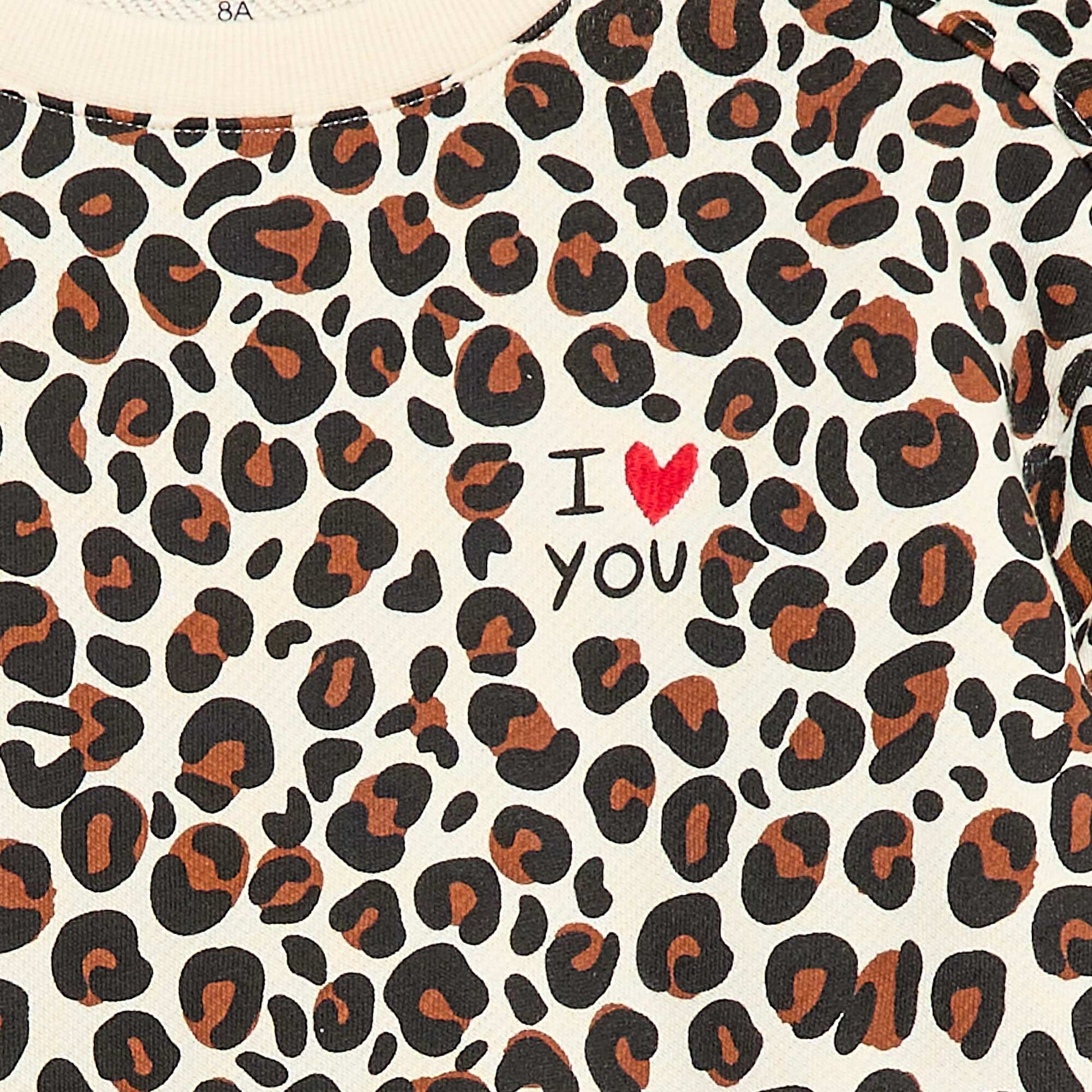 Sweat à col rond  'Agathe Sorlet x Kiabi' - Saint-Valentin LéOPARD
