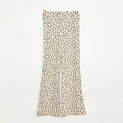 Legging côtelé à motif BEIGE