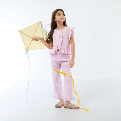 Pantalon en lin mélangé VIOLET