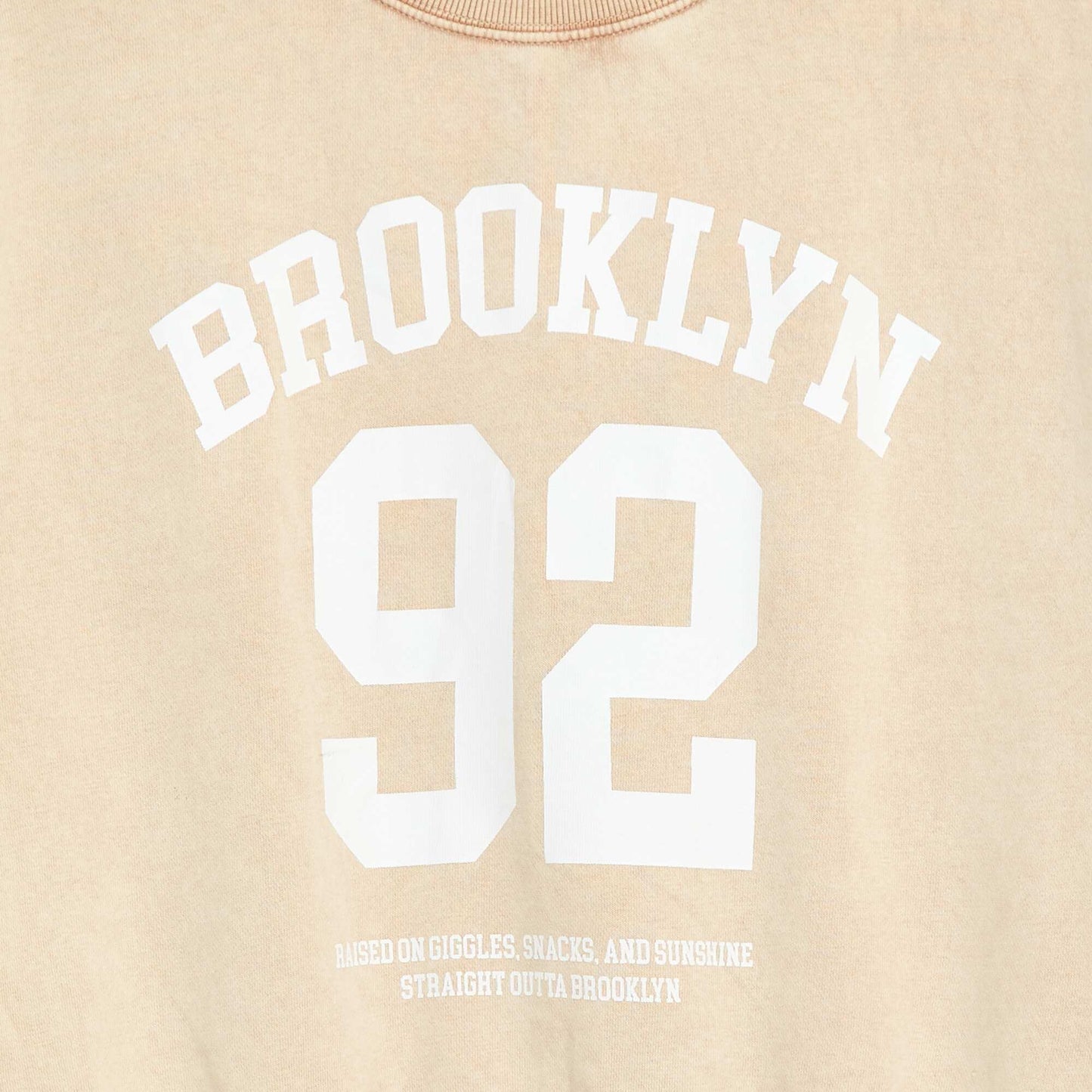 Sweat à col rond imprimé BEIGE