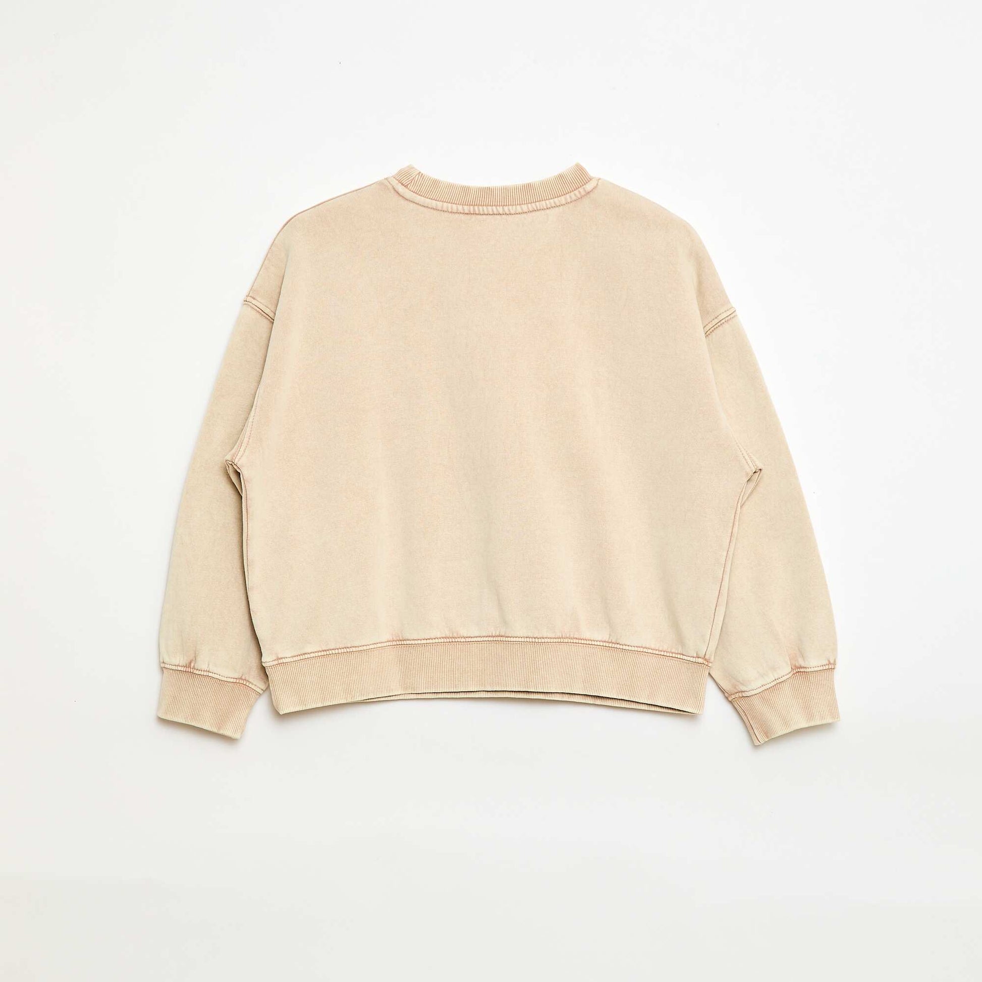 Sweat à col rond imprimé BEIGE