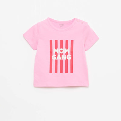 T-shirt spécial fête des mères en jersey coton ROSE
