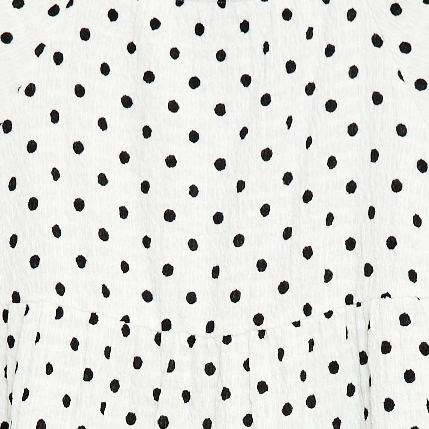 Robe en maille crêpe à imprimé à pois BLANC
