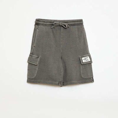 Short en molleton multipoche GRIS
