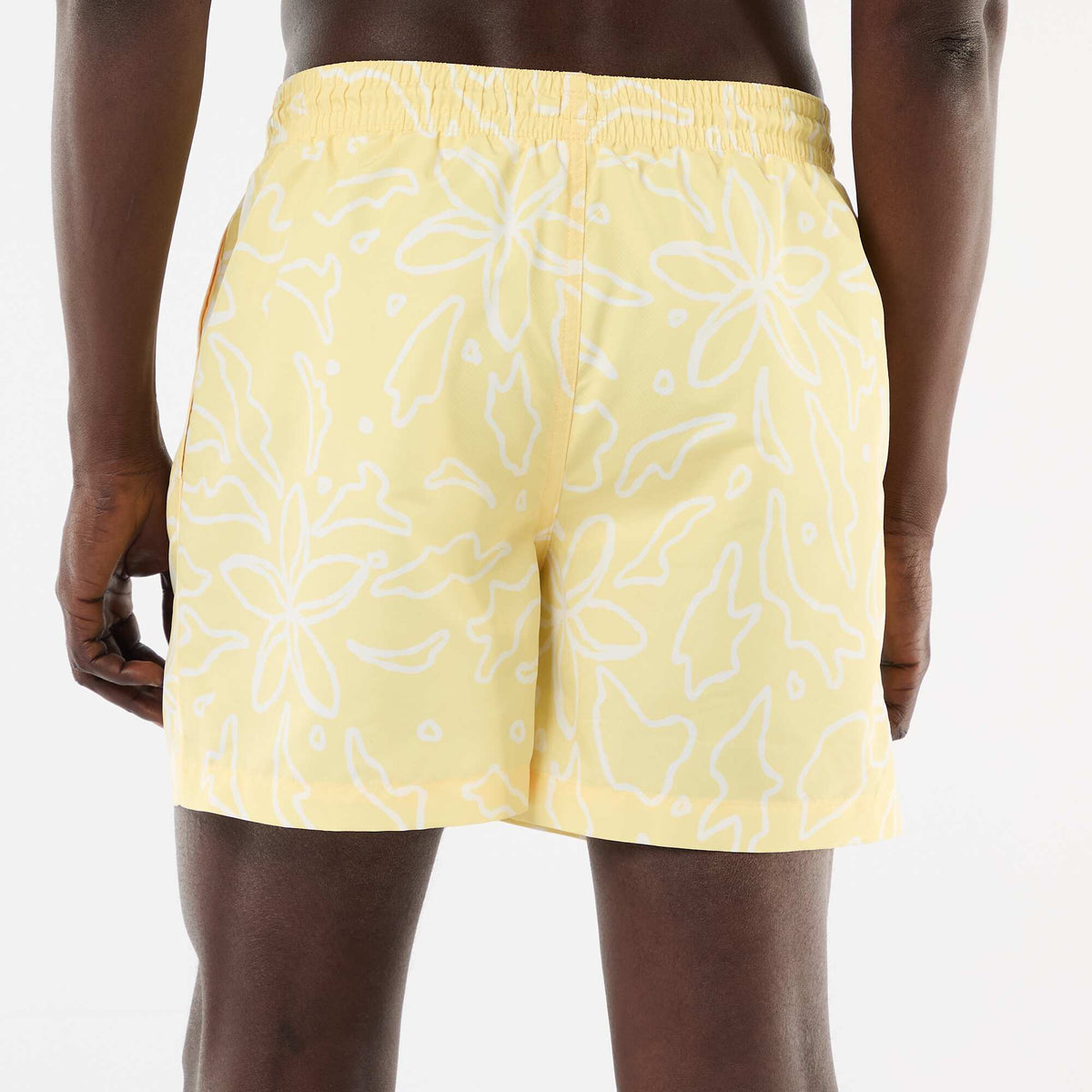 Bermuda de bain à motif JAUNE