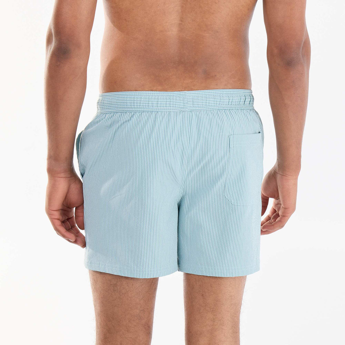 Bermuda de bain en seersucker BLEU