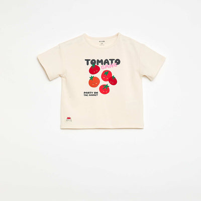 Tee-shirt à motif BLANC