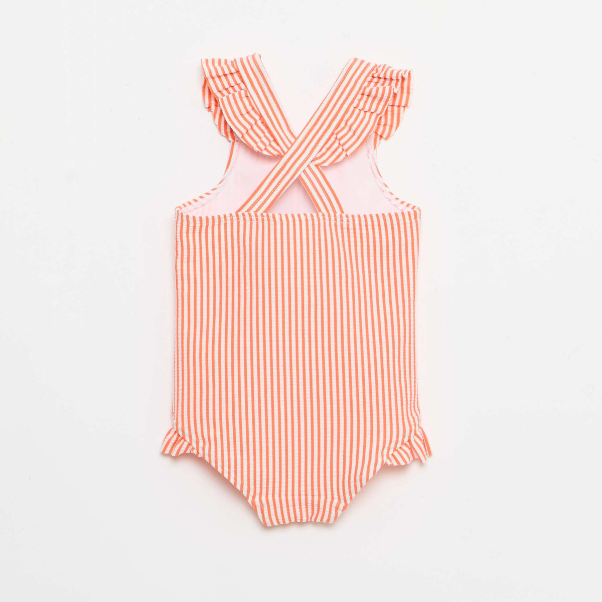 Maillot de bain 1 pièce avec volants ROUGE