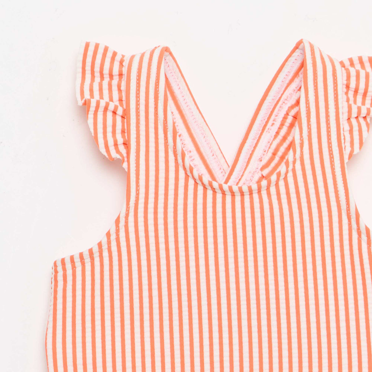 Maillot de bain 1 pièce avec volants ROUGE
