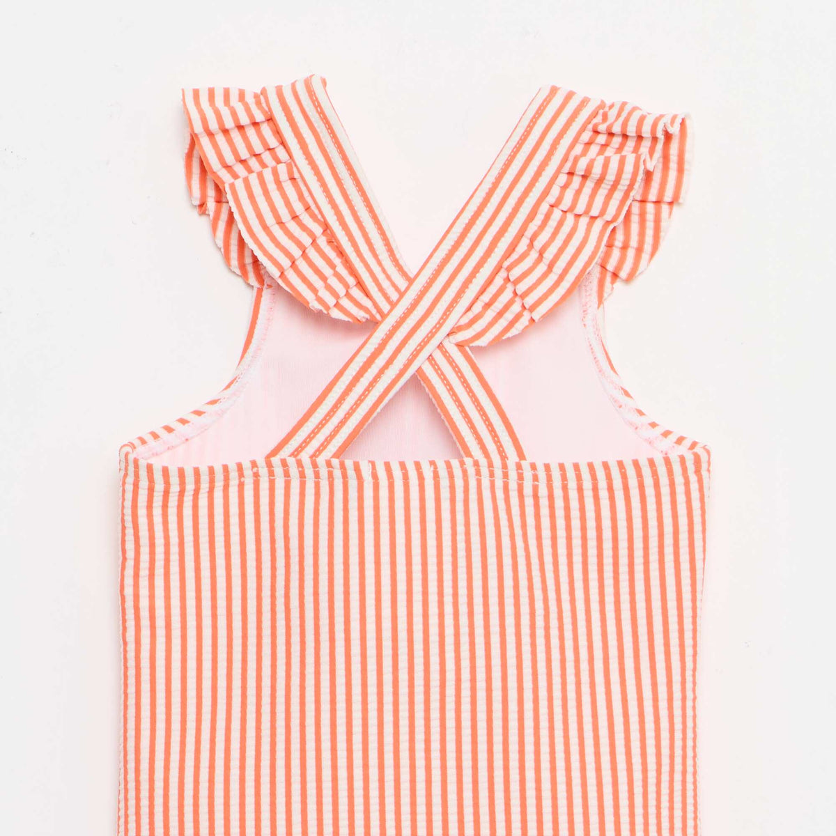 Maillot de bain 1 pièce avec volants ROUGE