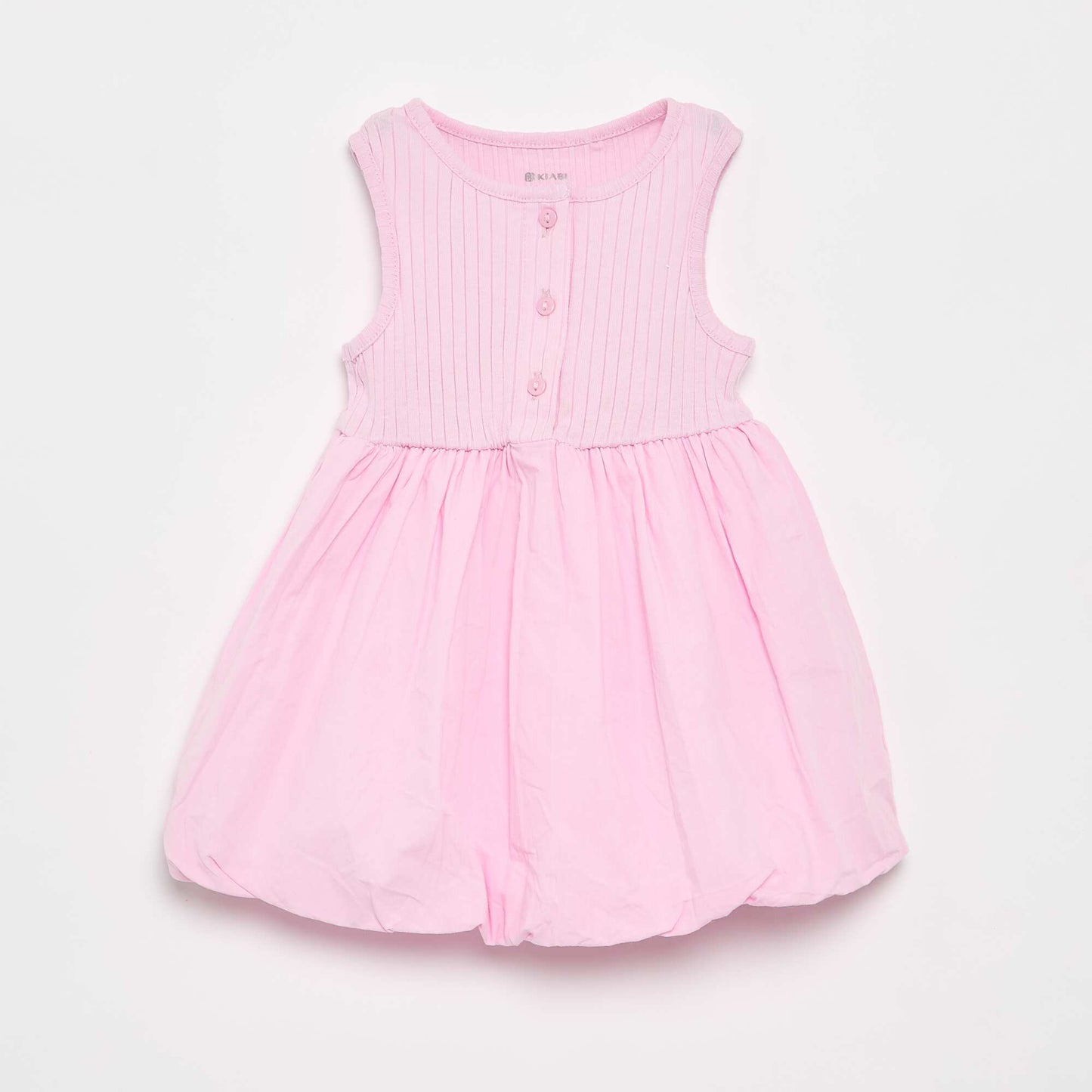 Robe sans manches bi-matière ROSE