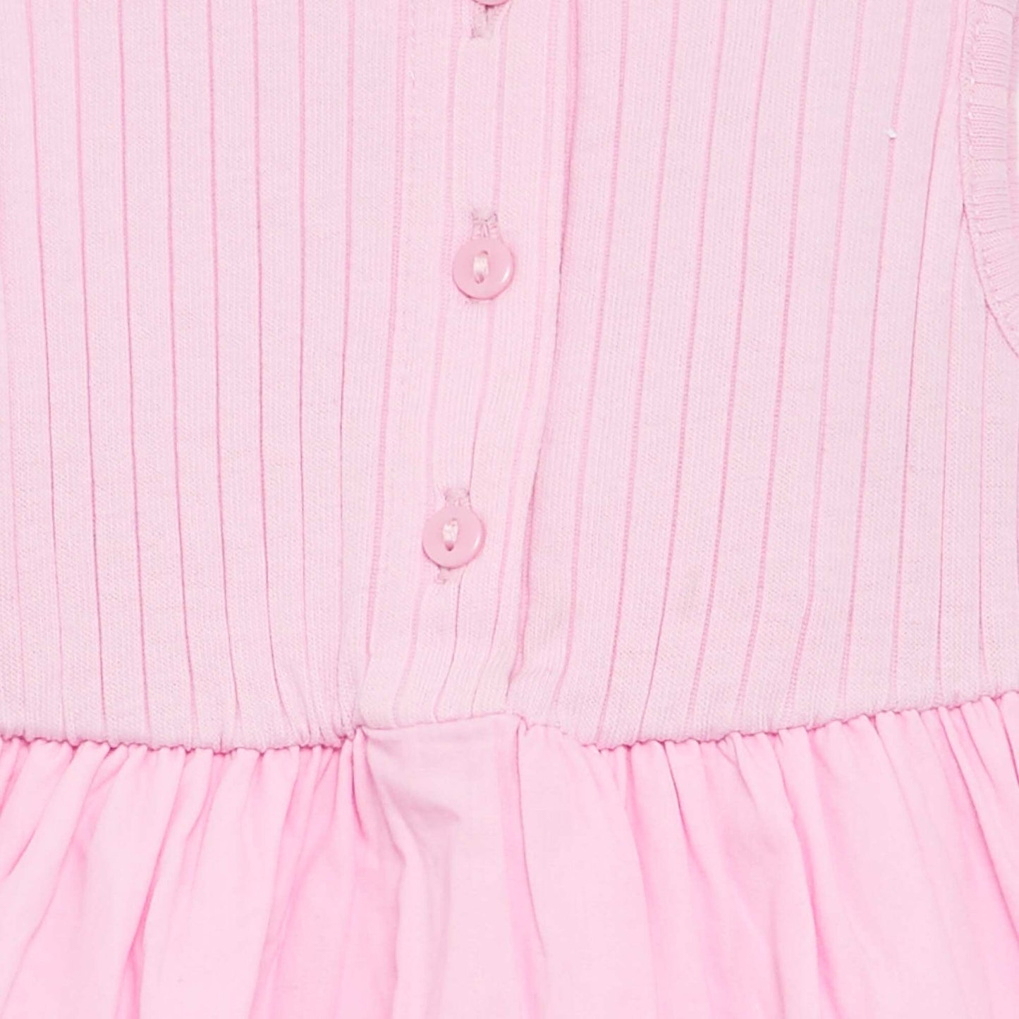 Robe sans manches bi-matière ROSE