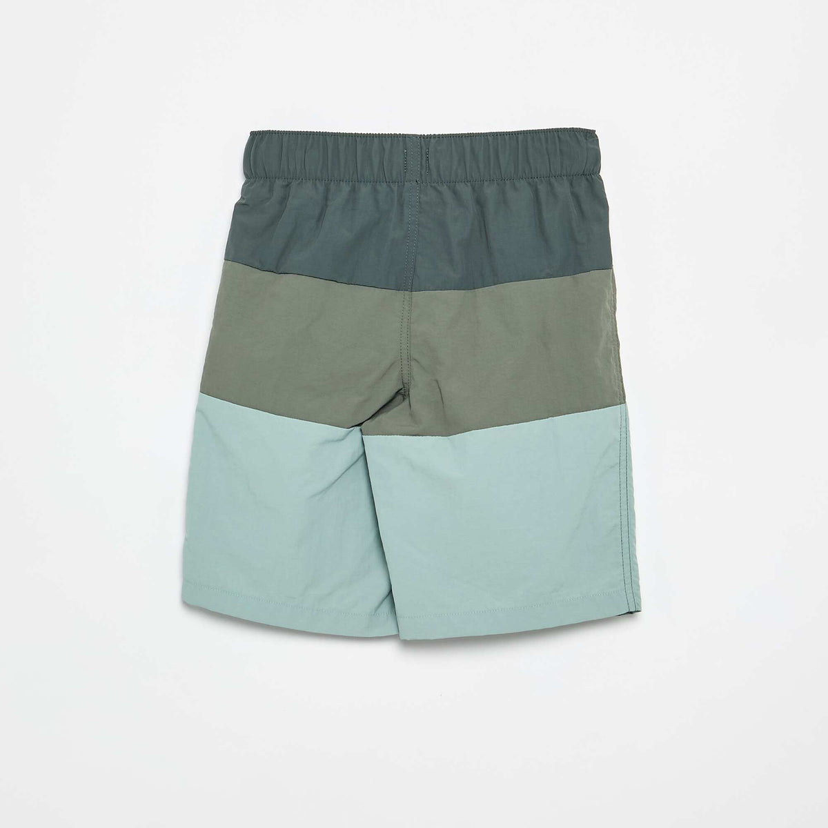 Bermuda de bain long à rayures KAKI