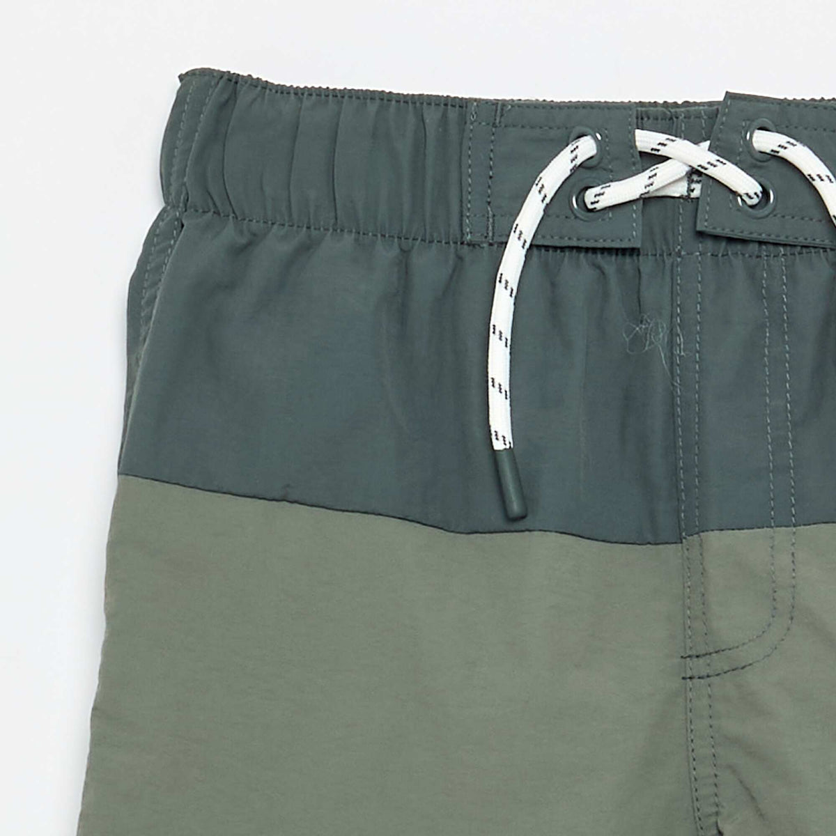 Bermuda de bain long à rayures KAKI
