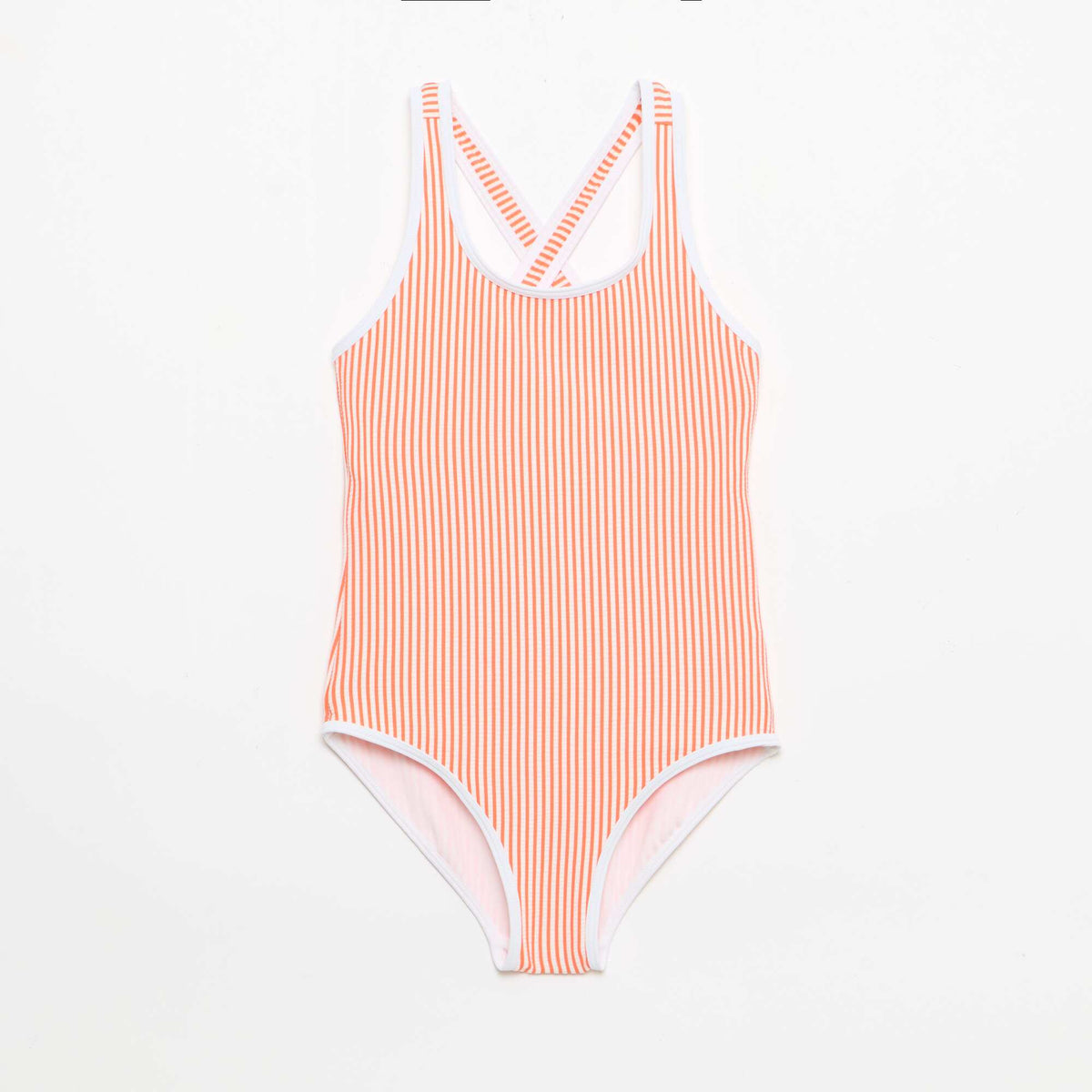 Maillot de bain rayé ROUGE