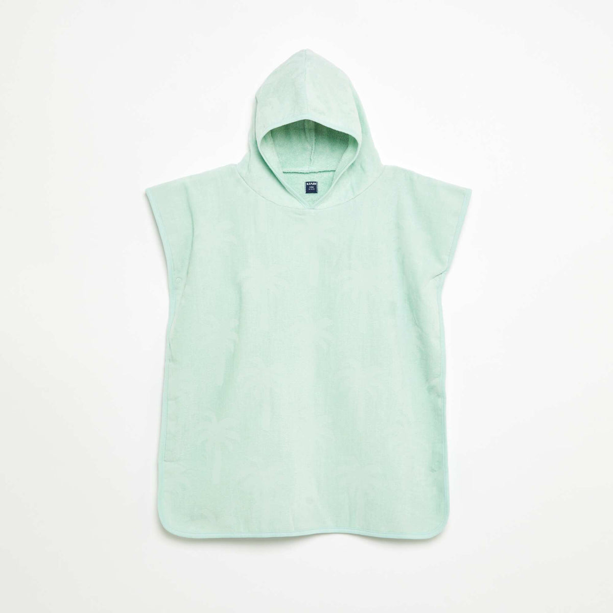 Cape de bain unie avec capuche BLEU