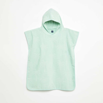 Cape de bain unie avec capuche BLEU