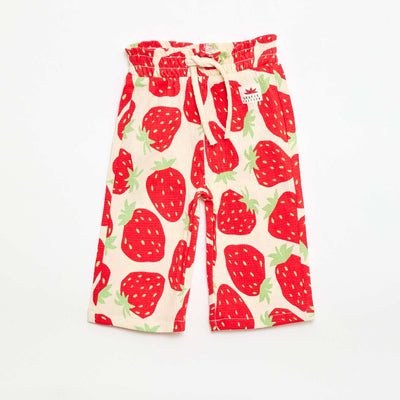 Pantalon large à motif ROUGE